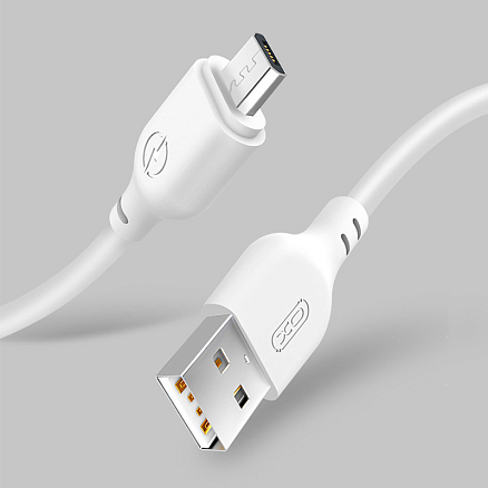 Кабель USB - MicroUSB, Lightning, Type-C 1 м 2.1A XO NB103 белый