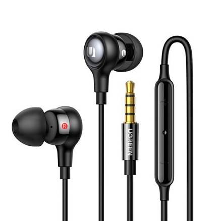 Наушники Ugreen EP103 вакуумные с микрофоном черные