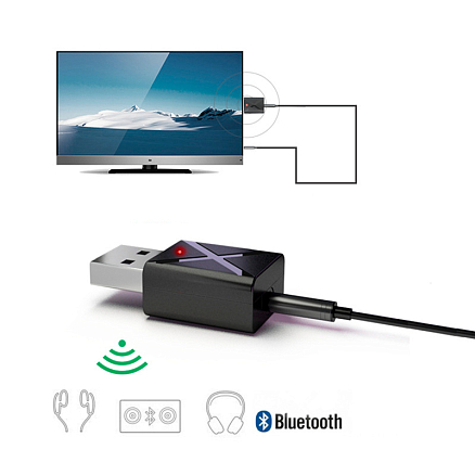Bluetooth аудио адаптер (ресивер + трансмиттер) 3,5 мм в USB порт Comfast CF-KN320 V5.0