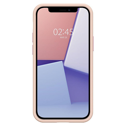 Чехол для iPhone 12 Mini гибридный Spigen Cyrill Color Brick прозрачно-розовый
