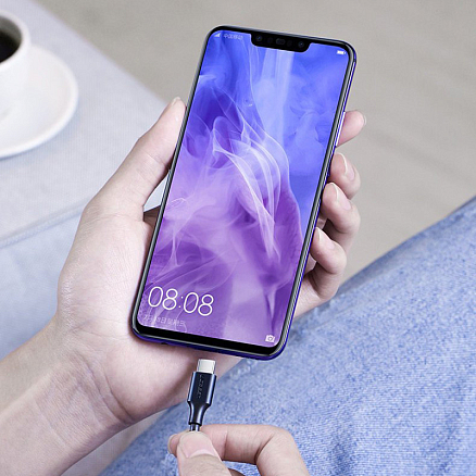 Кабель Type-C - USB длина 0,5 м 3A Ugreen US287-60115 (быстрая зарядка QC 3.0) черный