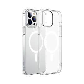 Чехол для iPhone 13 Pro гибридный Baseus Crystal Magnetic прозрачный + защитное стекло