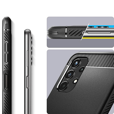 Чехол для Samsung Galaxy A13 4G гелевый Spigen SGP Rugged Armor черный