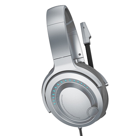 Наушники Baseus GAMO D05 полноразмерные с микрофоном и пультом управления игровые серебристые