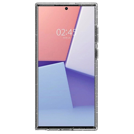 Чехол для Samsung Galaxy S23 Ultra гелевый с блестками Spigen Liquid Crystal Glitter прозрачный