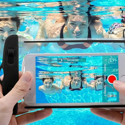 Водонепроницаемый чехол для телефона до 7,2 дюйма черный