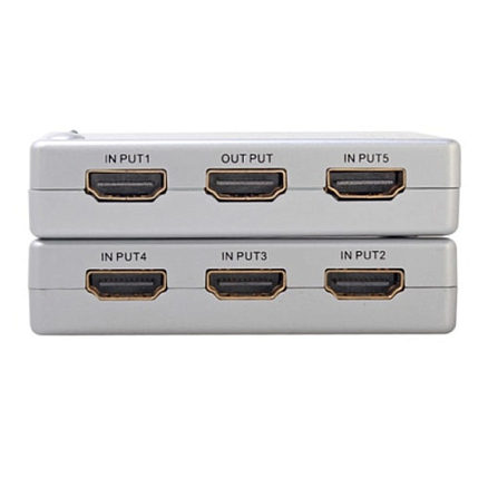 HDMI Switch на 5 портов (5 HDMI входов на 1 HDMI выход) Dtech DT-7021 с пультом