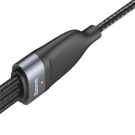 Кабель USB - Lightning, MicroUSB, Type-C 1,2 м 5A 66W плетеный Baseus Flash (быстрая зарядка) черный 