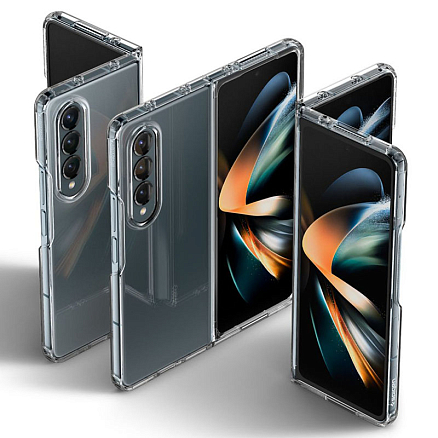 Чехол для Samsung Galaxy Z Fold 4 гибридный для экстремальной защиты Spigen SGP Crystal Hybrid прозрачный