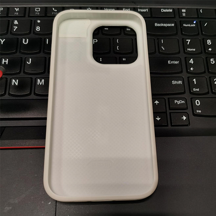 Чехол для iPhone 15 гибридный DIY с NFC E-ink дисплеем белый