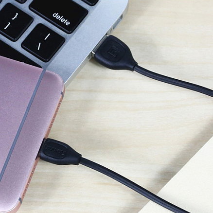Кабель Type-C - USB 2.0 для зарядки длина 1 м 1.3А Remax Lesu черный