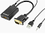 Преобразователь VGA + Audio - HDMI (папа - мама) с питанием от USB порта Cablexpert