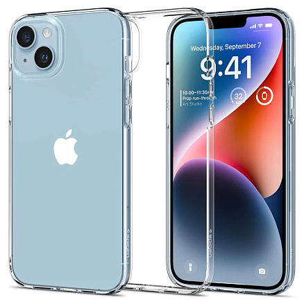 Чехол для iPhone 14 гелевый ультратонкий Spigen Liquid Crystal прозрачный