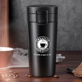 Термос (термобутылка) Cafe Style 380 мл черный