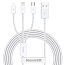 Кабель USB - Lightning, MicroUSB, Type-C 1.5 м 3.5A Baseus Superior CAMLTYS-02 белый