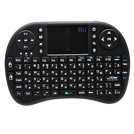 Клавиатура беспроводная мини для Smart TV, Android TV, компьютера, планшета с тачпадом Rii Mini i8 (RT-MWK08) (русские буквы)