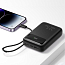 Внешний аккумулятор McDodo MC-3253 с встроенным кабелем Lightning 10000мАч (USB, Type-C, Lightning, 22.5 Вт) черный