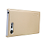 Чехол для Sony Xperia X Compact пластиковый тонкий Nillkin Super Frosted золотистый