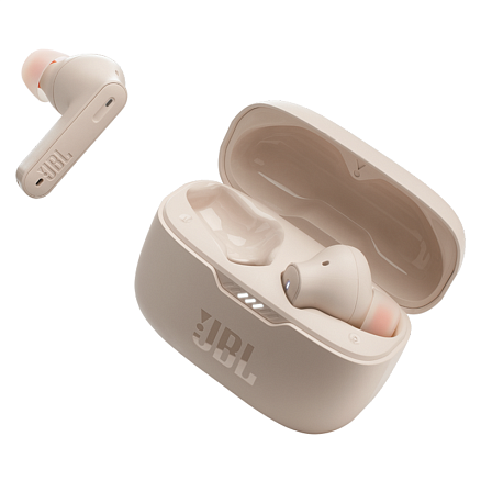 Наушники TWS беспроводные Bluetooth JBL Tune 230NC вакуумные с микрофоном и активным шумоподавлением бежевые