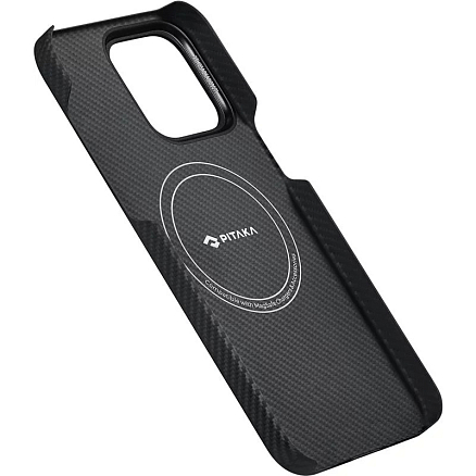 Чехол для iPhone 15 Pro гибридный Pitaka MagEZ 4 600D черно-серый