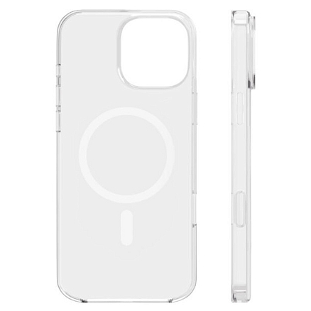 Чехол для iPhone 16 Pro Max силиконовый VLP Puro MagSafe прозрачный