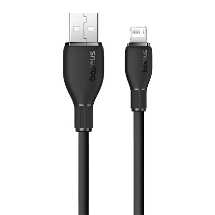 Кабель USB - Lightning для зарядки iPhone 1,2 м 2.4A Baseus Pudding P10355700111-00/CB000052 черный
