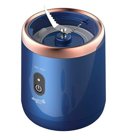 Мини блендер портативный для смузи Deerma DEM-NU06 400 мл синий