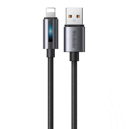 Кабель USB - Lightning для зарядки 1,2 м 3А плетеный McDodo CA-5660 (быстрая зарядка) черный