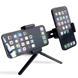 Мини-штатив для двух телефонов Hurtel черный