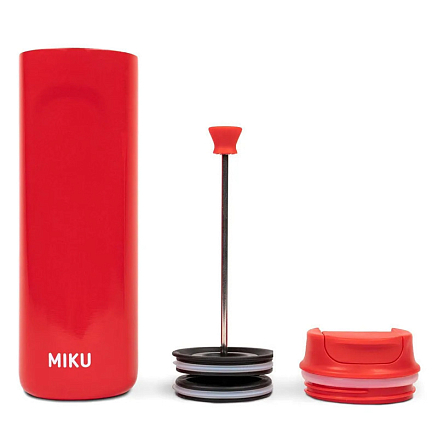 Термокружка с френч-прессом Miku TH-MGFP-480 480 мл красная