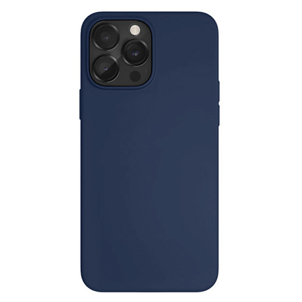 Чехол для iPhone 14 Pro силиконовый VLP Silicone Case MagSafe темно-синий