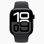 Умные часы Apple Watch 10 42 мм с силиконовым ремешком M/L алюминиевые черные