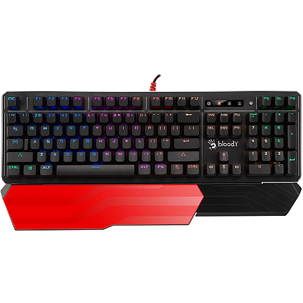 Клавиатура A4Tech Bloody B975 USB механическая с подсветкой влагозащитная игровая черно-серая