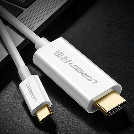 Кабель Type-C - HDMI (папа - папа) длина 1,5 м 4K 60Hz Ugreen MM121 белый