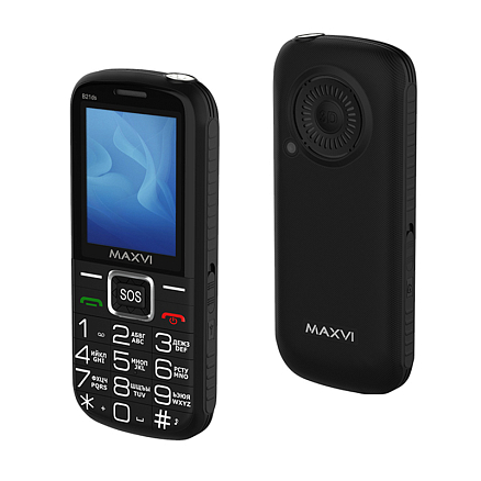 Мобильный телефон Maxvi B21ds с док-станцией для зарядки WC-111 черный