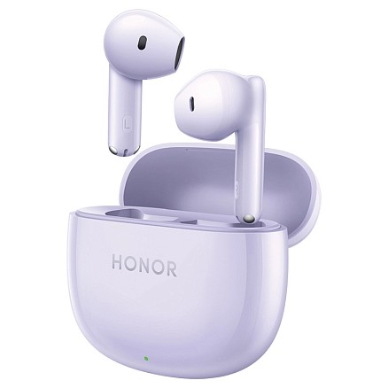 Наушники TWS беспроводные Honor Earbuds X6 вкладыши с микрофоном фиолетовые