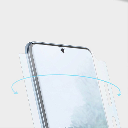 Пленка защитная Samsung Galaxy S20 на весь экран и торцы Ringke Dual Easy прозрачная 2 шт.