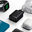 Зарядное устройство сетевое с тремя USB входами Baseus Compact Charger 3U 17W черное