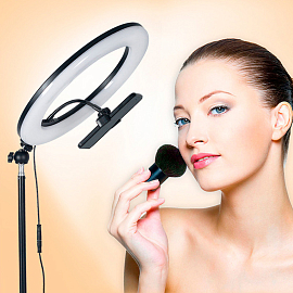 Кольцевая лампа диаметром 34 см ZD-340 черная