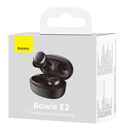 Наушники TWS беспроводные Bluetooth Baseus Bowie E2 вакуумные с микрофоном черные
