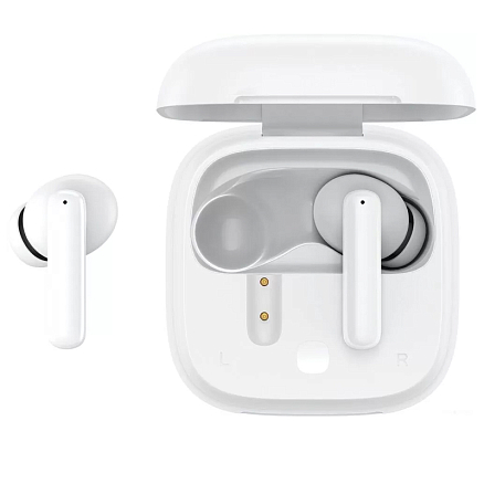 Наушники TWS беспроводные Bluetooth QCY T13 ANC вакуумные с микрофоном белые