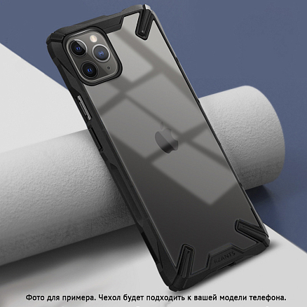 Чехол для Xiaomi Redmi Note 9 гибридный Rzants Military черный