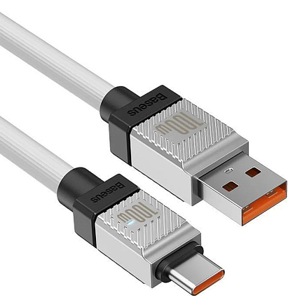Кабель Type-C - USB для зарядки 1 м 100W 6A Baseus CoolPlay CAKW000602 (быстрая зарядка) белый