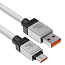 Кабель Type-C - USB для зарядки 1 м 100W 6A Baseus CoolPlay CAKW000602 (быстрая зарядка) белый