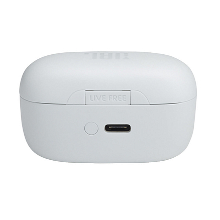 Наушники TWS беспроводные JBL Live Free NC вакуумные с микрофоном и активным шумоподавлением белые