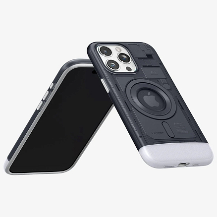 Чехол для iPhone 15 Pro Max гибридный для экстремальной защиты Classic C1 MagFit серый