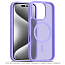 Чехол для iPhone 16 Pro Max гибридный Matt Case MagSafe прозрачно-фиолетовый