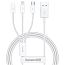 Кабель USB - Lightning, MicroUSB, Type-C 1 м 3.5A Baseus Superior белый