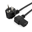 Кабель питания с угловым C13 длина 1,8 м 10A с заземлением Cablexpert PC-186A-VDE черный