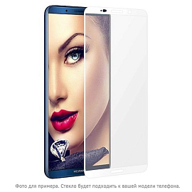 Защитное стекло для Huawei P20 на весь экран противоударное CASE Full Glue белое